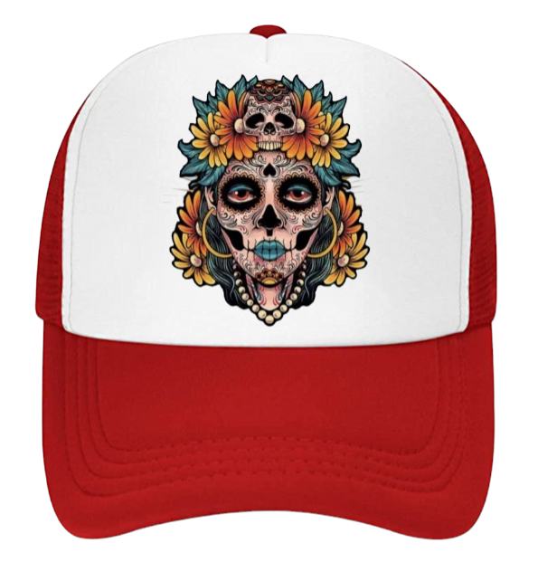 Tattoo Skull Hat Mexican Day Of The Dead Hat Adjustable Hat Hat Snapback
