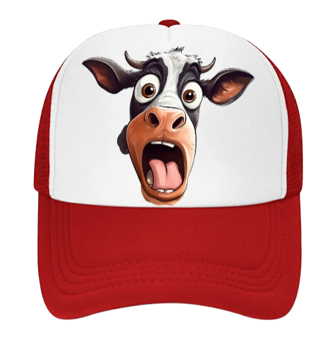 Lactose Tolerant Hat Adjustable Snapback Trucker Hat Surprised Cow Funny Hat