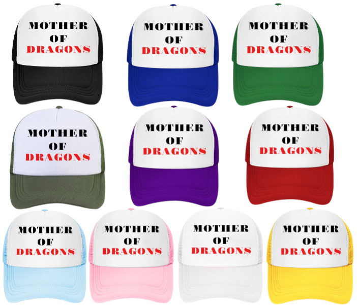 Mother Of Dragons Hat Adjustable Snapback Trucker Hat Game Of Thrones Theme Hat
