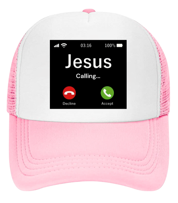 Jesus Is Calling Hat Adjustable Snapback Trucker Hat Jesus Calling Faith Hat