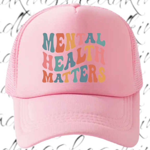 Mental Health Matters Hat Adjustable Snapback Trucker Hat Educational Event Hat
