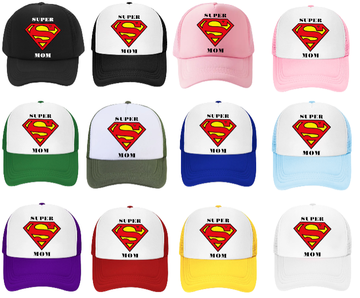 Super Mom Hat Super Dad Hat Couples Hat Adjustable Trucker Hat Gift for Mom Dad