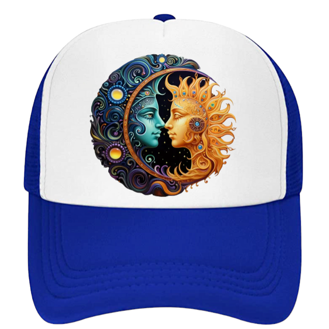 Sun Moon Baseball Hat Trucker Hat Adjustable Snapback Sun Moon Love