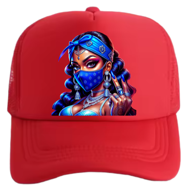 Gangster Girl Hat Adjustable Snapback Trucker Hat Outdoors Colorful Rich Girl