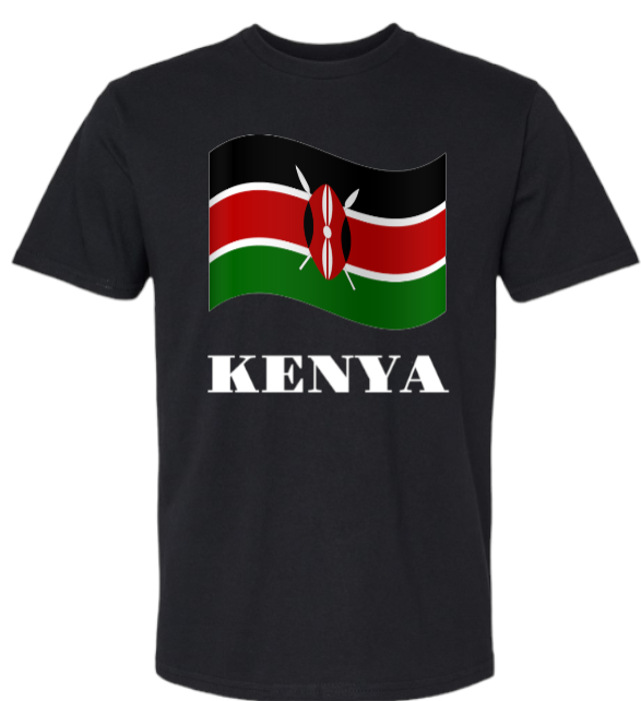 Map of Kenya T-shirt Kenyan Flag T-shirt Madaraka Day Celebrations Wear Kenya