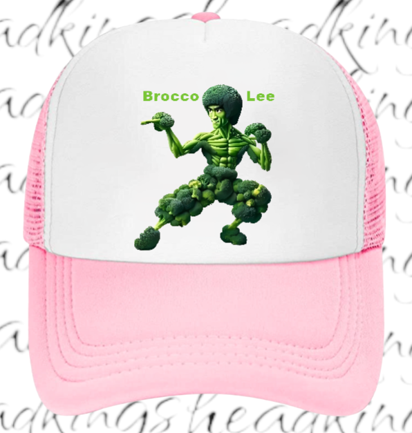 Kung Fu Hat Brocco-Lee Adjustable Snapback Trucker Hat Broccoli Fighter Hat