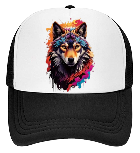 Wolf Hat Baseball Hat Trucker Hat Adjustable Snapback Hat Unisex Wild Fox