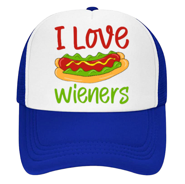 Funny Hat I Love Weiner's Hat Adjustable Snapback Trucker Hat Foodies Hat Hotdog