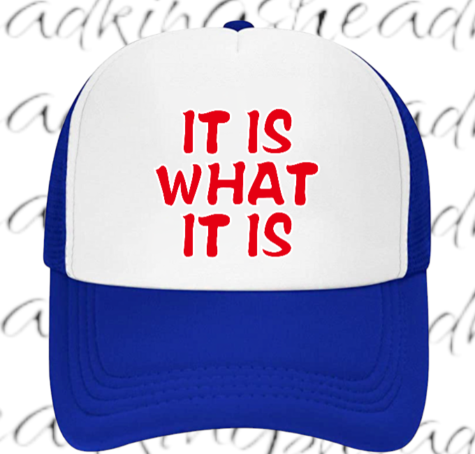 Funny Hat Adjustable Snapback Trucker Hat It is What is IS Hat Outdoors Hat