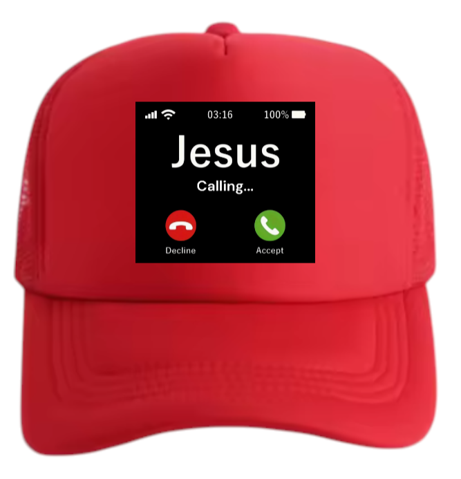 Jesus Is Calling Hat Adjustable Snapback Trucker Hat Jesus Calling Faith Hat