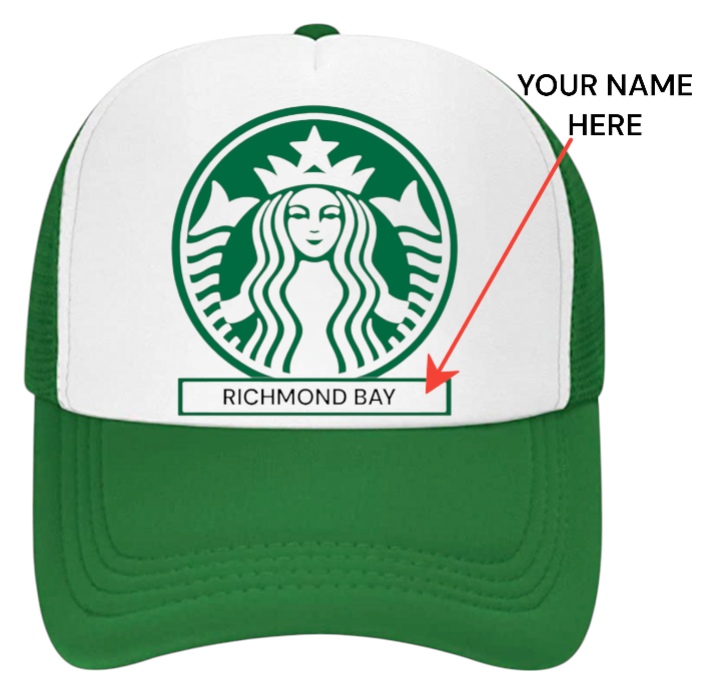 Starbucks Coffee Hat Adjustable Snapback Trucker Hat Employees Gift Custom Hat