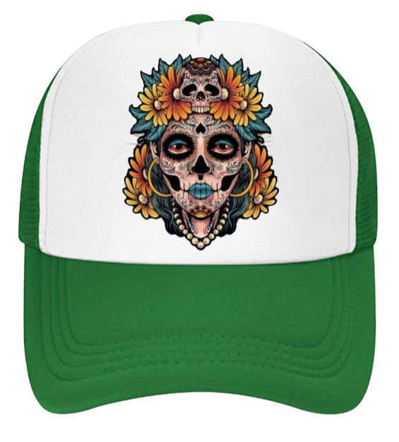Tattoo Skull Hat Mexican Day Of The Dead Hat Adjustable Hat Hat Snapback