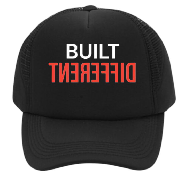 Built Different Hat Adjustable Snapback Trucker Hat Match with Sneakers Jordan 4