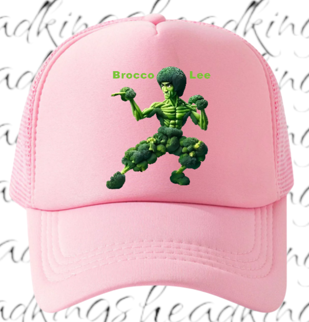 Kung Fu Hat Brocco-Lee Adjustable Snapback Trucker Hat Broccoli Fighter Hat