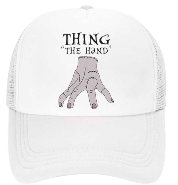 Horror Hat Adjustable Snapback Trucker Hat Wednesday Adams The Thing Hand Hat