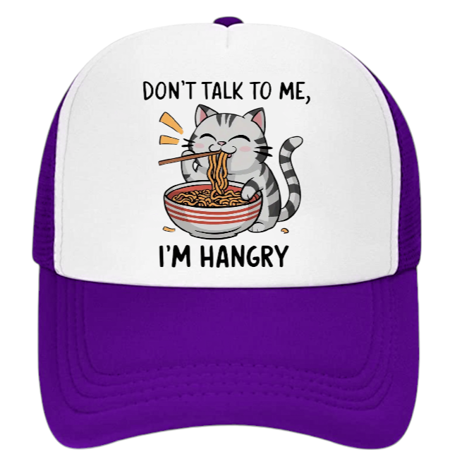 I'm Hungry Hat Adjustable Snapback Trucker Hat Gift for Foodie People Funny Hat