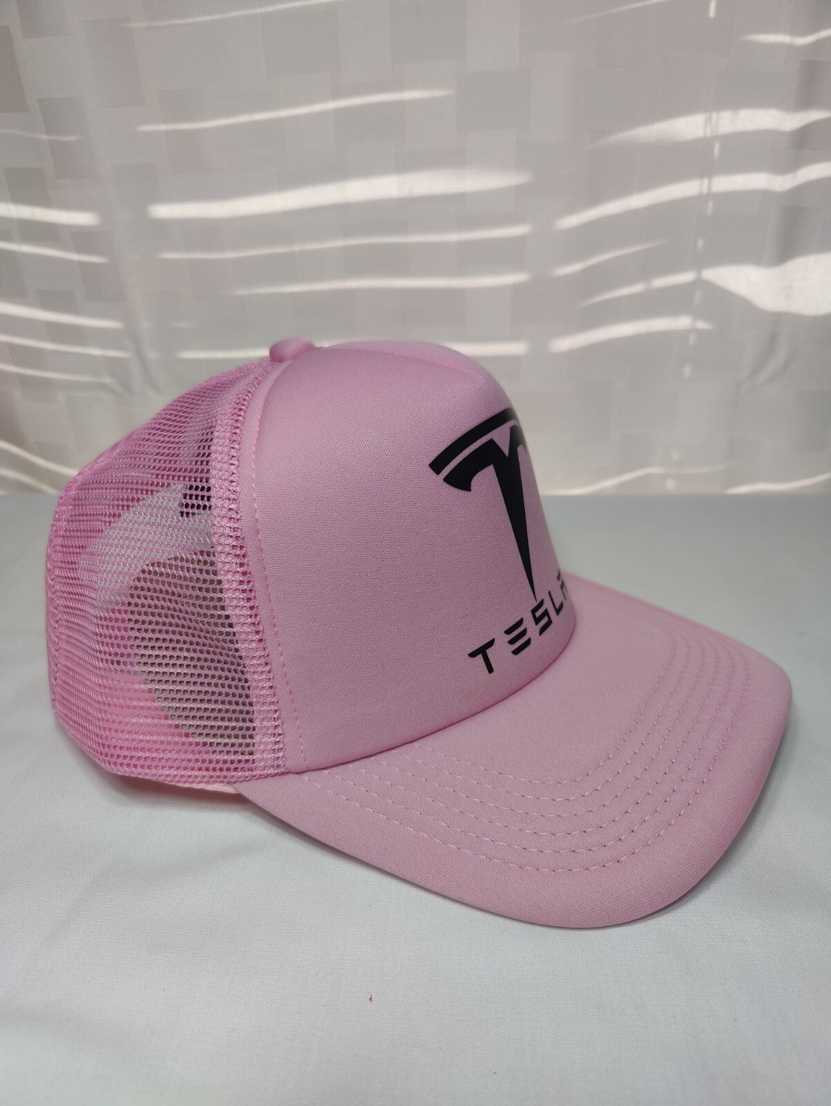 Tesla Hat Adjustable Snapback Trucker Outdoors Hat Tesla Gift Car Lover Hat Pink