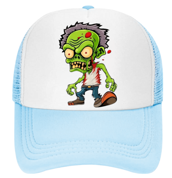 Bloody Zombie's Hat Adjustable Snapback Trucker Hat Green Alien Street Wear Hat