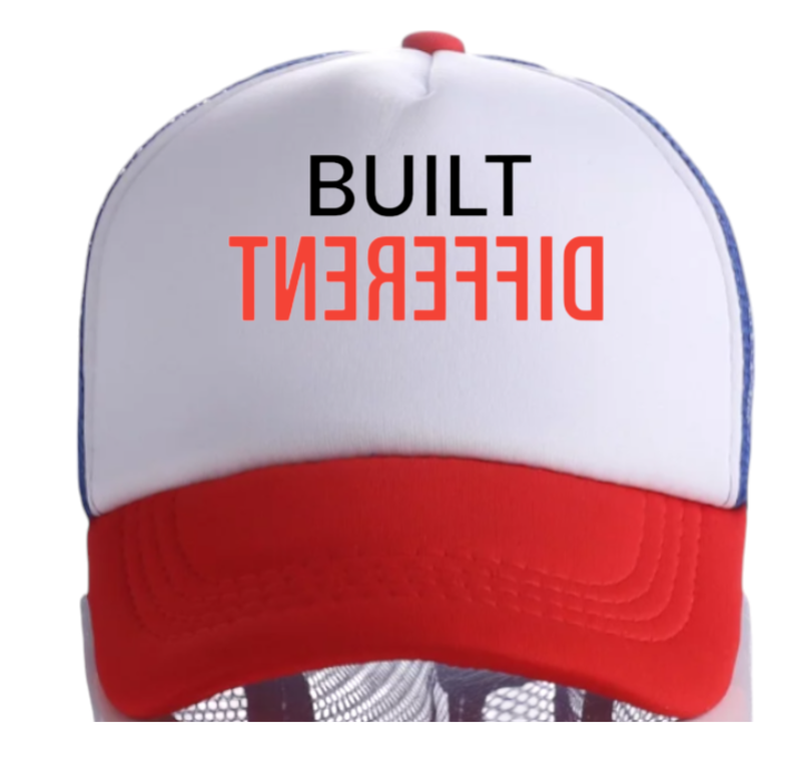 Built Different Hat Adjustable Snapback Trucker Hat Match with Sneakers Jordan 4