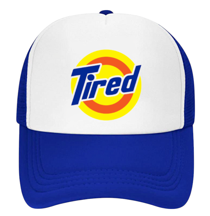 Funny Hat Adjustable Snapback Trucker Hat Detergent Tide Theme Hat Jesus Tired