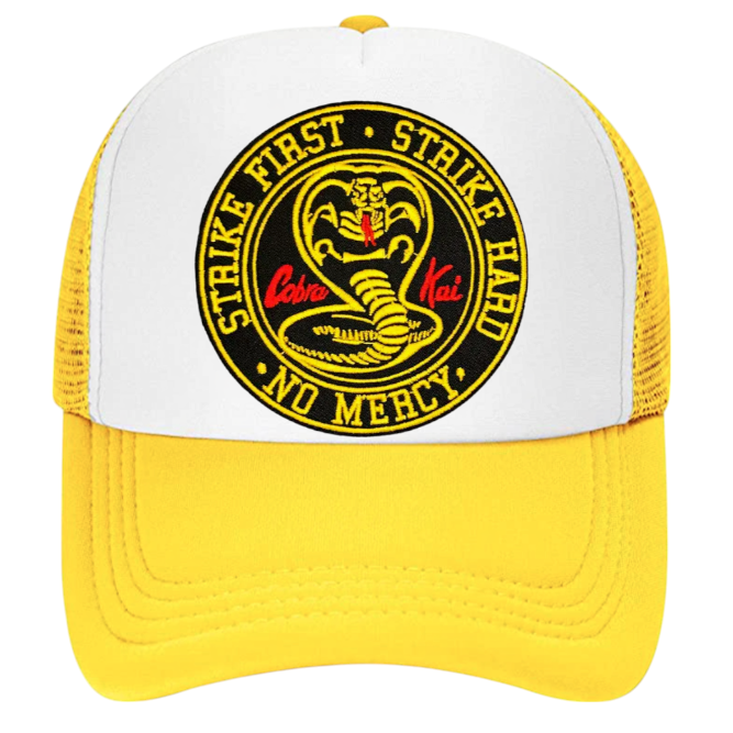 Cobra Hat Adjustable Snapback Trucker Hat Cobra Snake No Mercy Strike Hard Hat