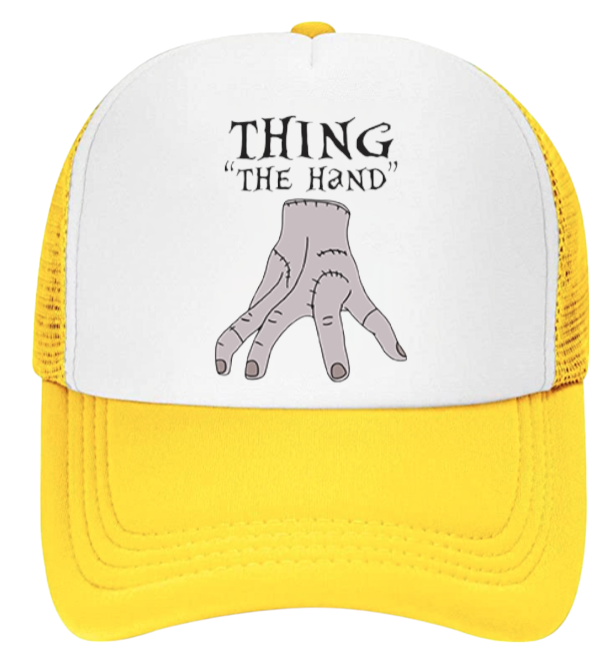 Horror Hat Adjustable Snapback Trucker Hat Wednesday Adams The Thing Hand Hat