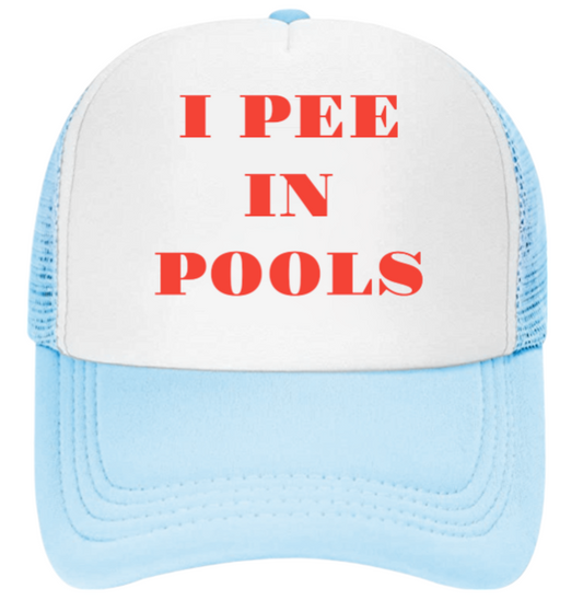 I Pee In Pools Hat Adjustable Snapback Trucker Hat Funny Hat Outdoor Summer Hat