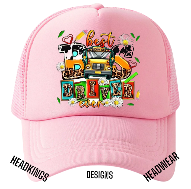 Bus Driver Hat Adjustable Snapback Trucker Hat Best Driver Ever Bus Driver Gift