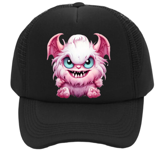Cute Devil Hat Adjustable Snapback Trucker Hat Angry Alien Evil Devil Cute Cat