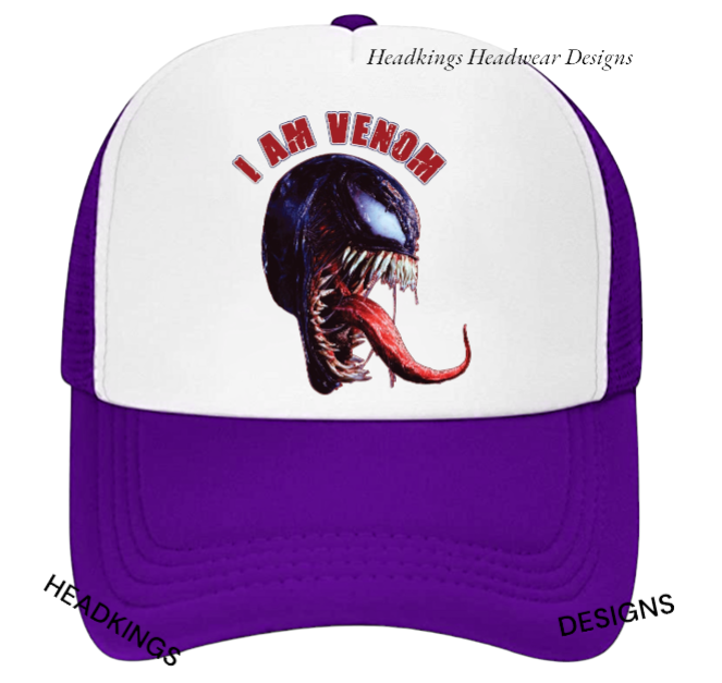 Venom Head Hat Adjustable Snapback Trucker Hat Scary Horror I Am Venom Movie Hat
