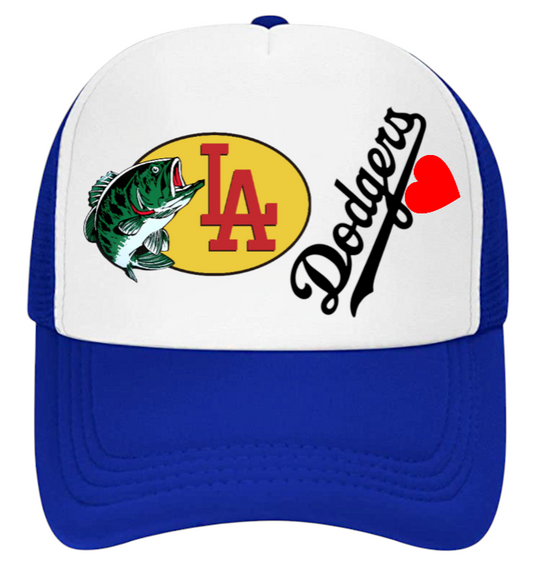 Los Angeles Hat Adjustable Snapback Trucker Hat Outdoors Fishing Hat Dodgers Hat