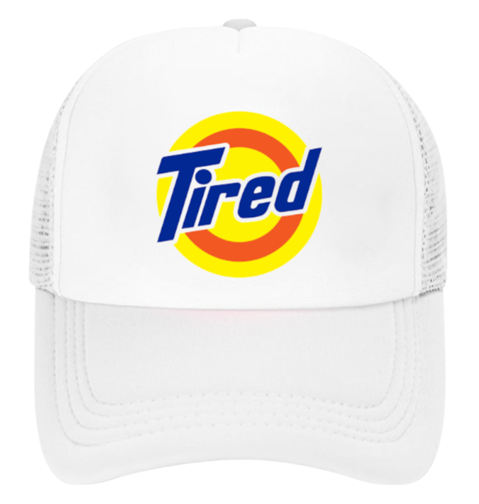 Funny Hat Adjustable Snapback Trucker Hat Detergent Tide Theme Hat Jesus Tired