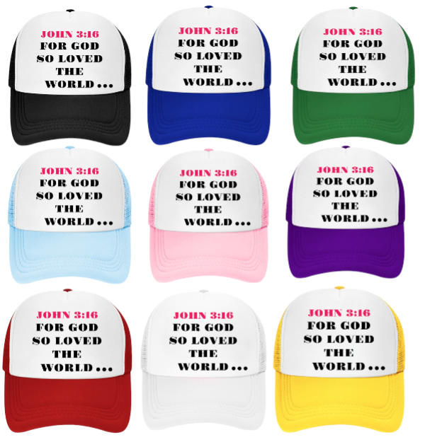 Church Hat Adjustable Snapback Trucker Hat Prayer Strength Believe JOHN 3:16 Hat