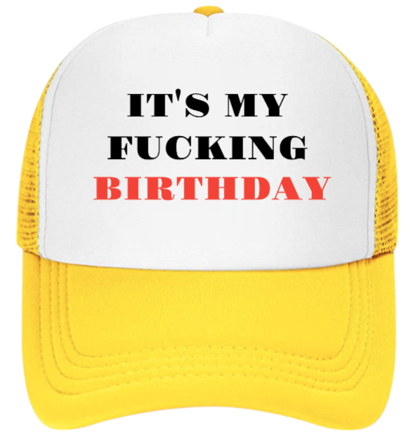 Birthday Hat Adjustable Snapback Trucker Hat Outdoors Funny Hat Birthday Gift