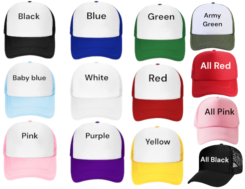 Blank Hats Plain Trucker Hats for Sublimation Printing DIY Air Brush Graffiti