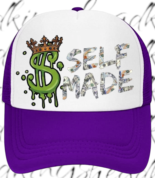 Dollar King Hat Adjustable Snapback Trucker Hat Self Made Dollar Money Hat