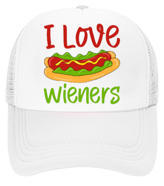 Funny Hat I Love Weiner's Hat Adjustable Snapback Trucker Hat Foodies Hat Hotdog