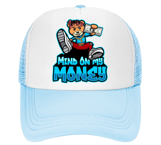 100 Dollar Bills Hat Trucker Hat Adjustable Snapback Hustle My Mind On Money