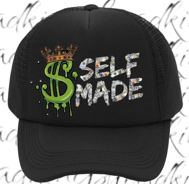 Dollar King Hat Adjustable Snapback Trucker Hat Self Made Dollar Money Hat