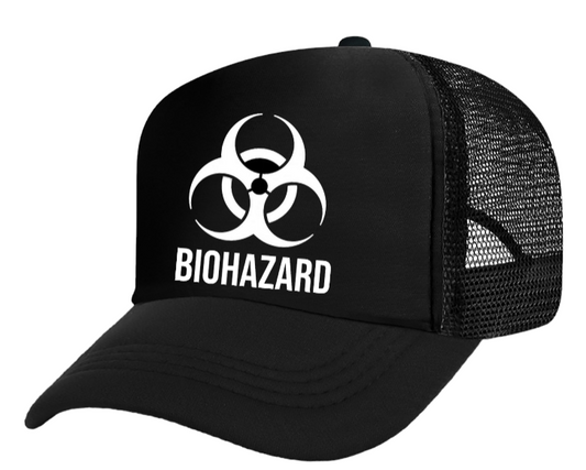 Biohazard Hat Caution Trucker Hat Adjustable Snapback Hat Outdoors Hat Biohazard