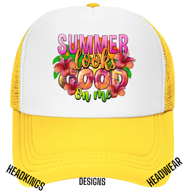Summer Hat Adjustable Snapback Trucker Hat Floral Summer Looks Good On Me Hat
