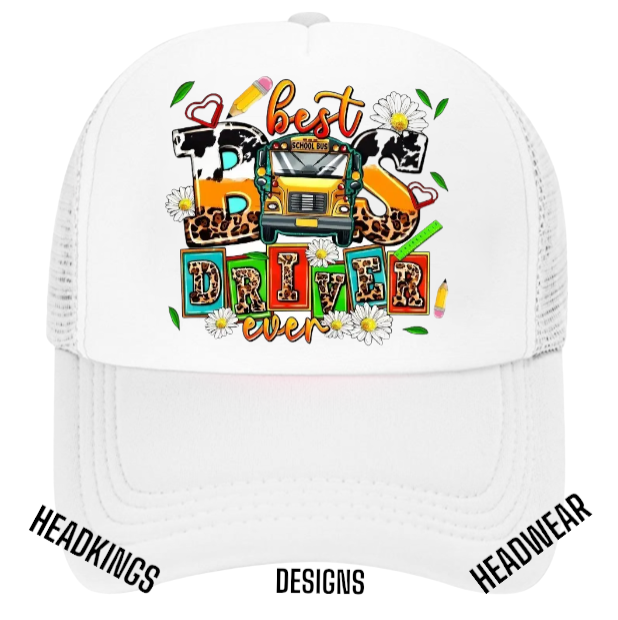 Bus Driver Hat Adjustable Snapback Trucker Hat Best Driver Ever Bus Driver Gift
