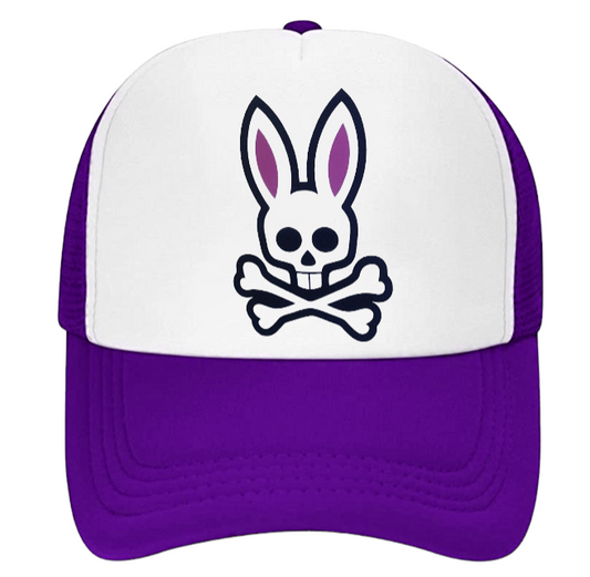 Bunny Hat Adjustable Snapback Trucker Hat Bunny Skull Bunny Skeleton Hat