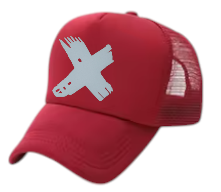 Discontinued X Hat Adjustable Snapback Trucker Hat Wink Smiley Face Skeleton Hat