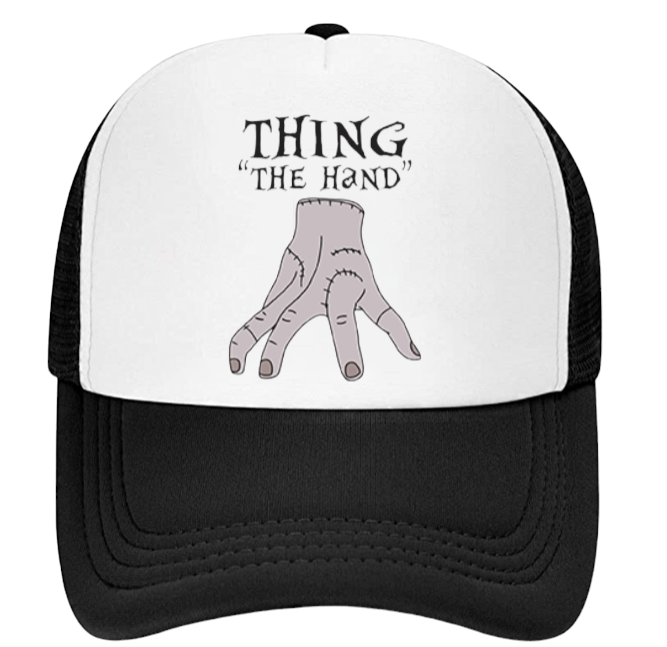 Horror Hat Adjustable Snapback Trucker Hat Wednesday Adams The Thing Hand Hat
