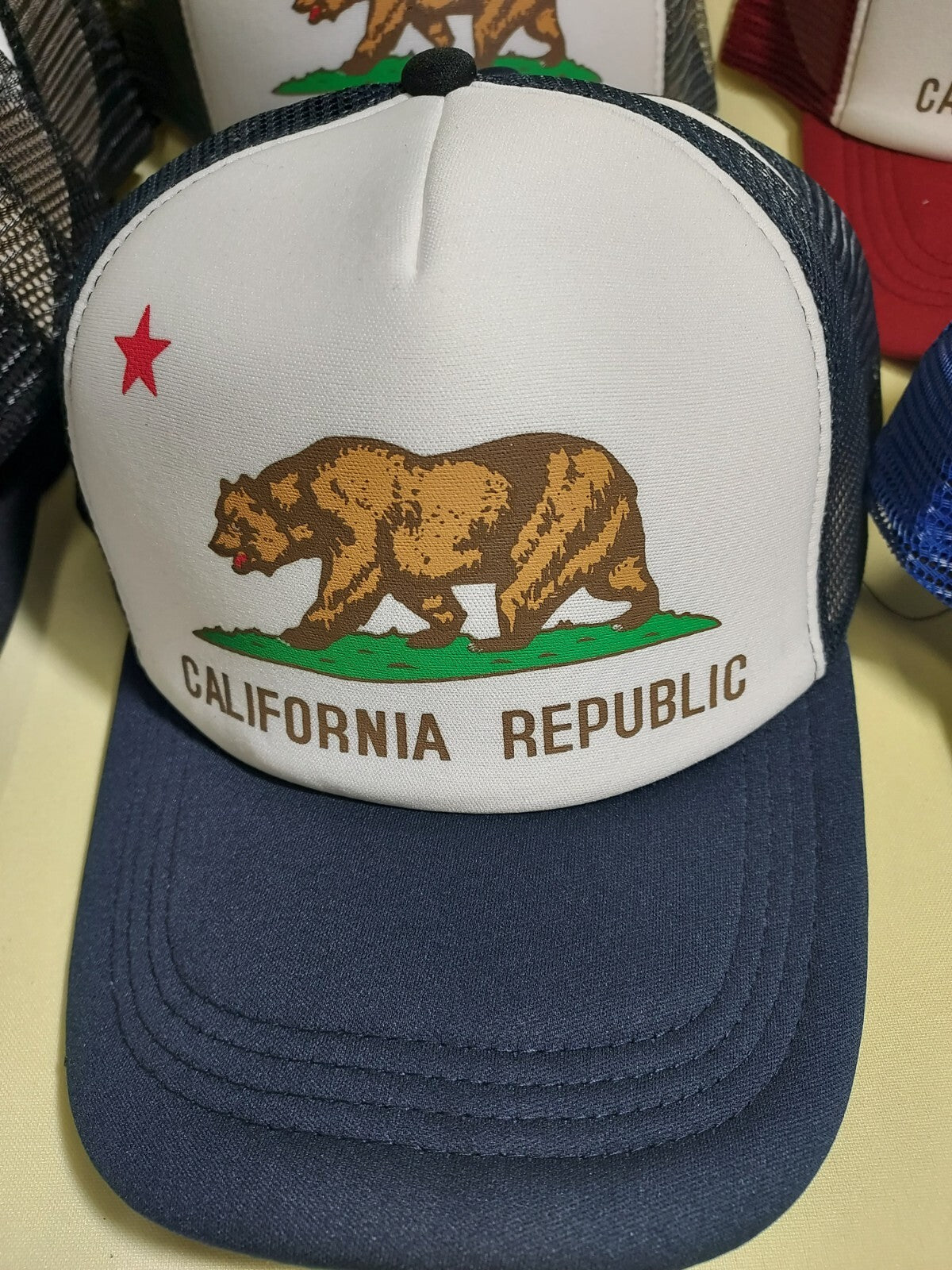 California Bear Baseball Trucker Hat Adjustable Snapback Men Women Durable Hat