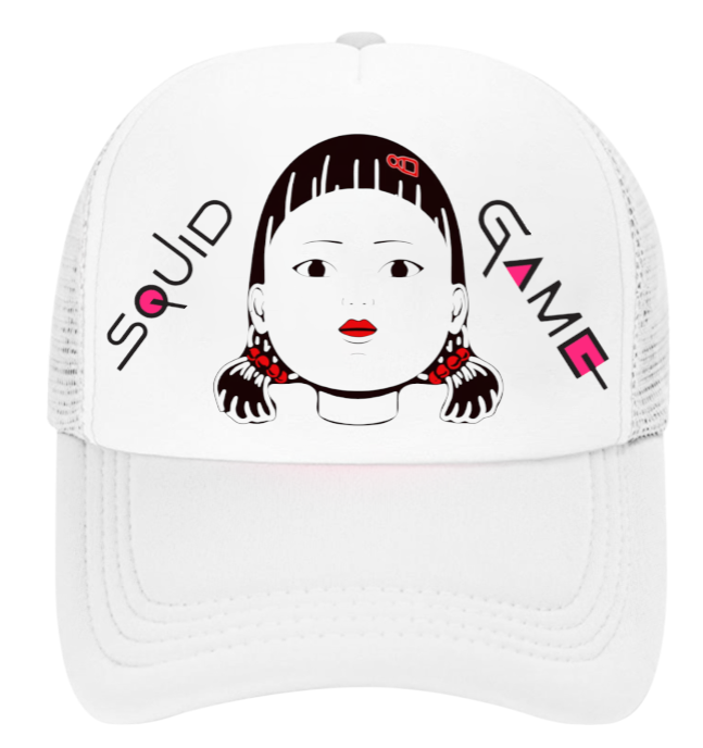 Gaming Hat Adjustable Snapback Trucker Hat Squid Game Gaming Hat Gift for Gamer