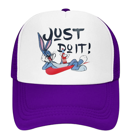 Just Do It Hat Adjustable Snapback Trucker Hat Drinking Hat Anime Bunny Hat