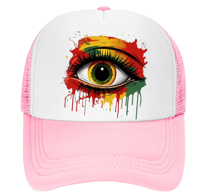 Third Eye Hat Adjustable Snapback Trucker Hat Dimensional Multicolored Third Eye