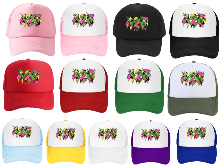 420 Hat Adjustable Snapback Trucker Hat Marijuana Relaxation Outdoors Smoking